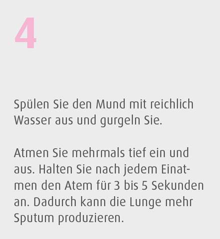 Gewinnung von Sputum 4